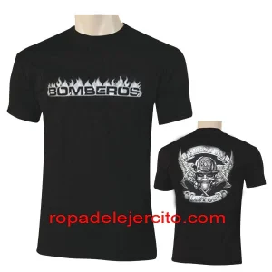Camiseta bomberos negra "Talla S y XXL"