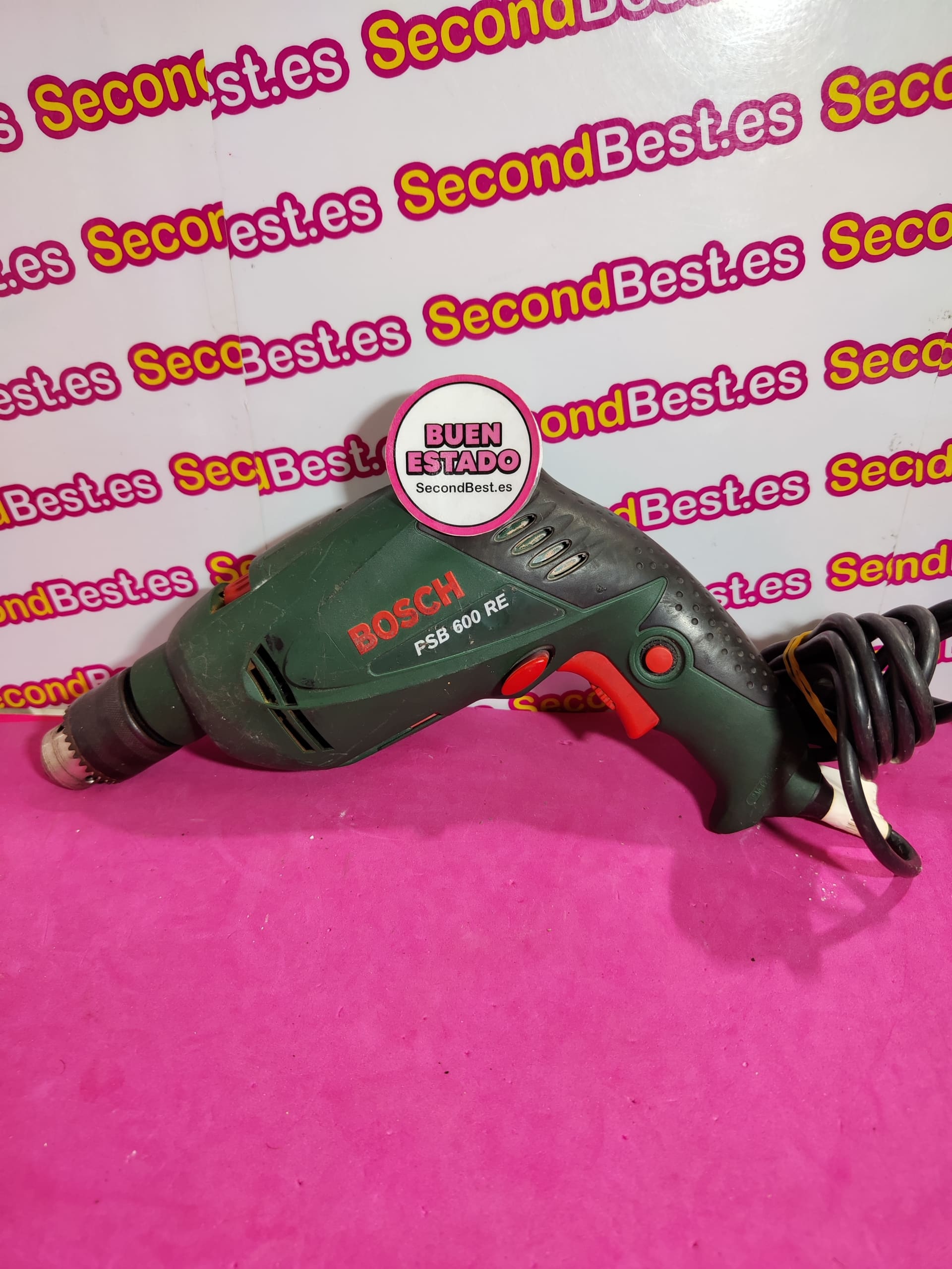 Bosch PSB 600 RE Taladro Percutor Verde Segunda Mano - Imagen 2