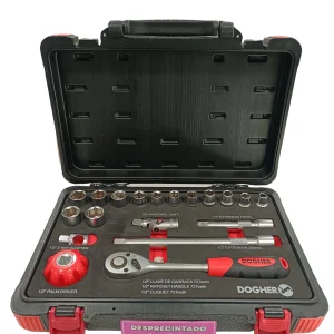 Dogher 1/2″19 Piezas Juego Carraca Vasos