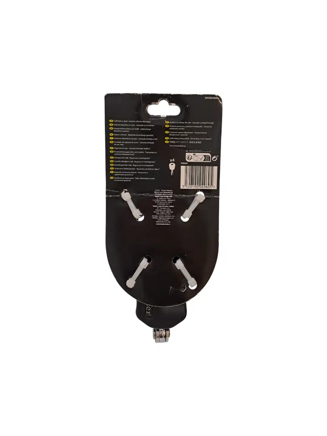 Master Lock 8200EURDPRO – Candado de Seguridad para Bicicleta Nivel 9 - Imagen 3