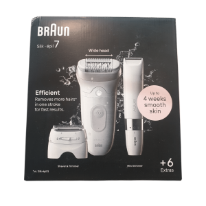 Braun Silk·épil 7 Blanco + 6 extras Depiladora