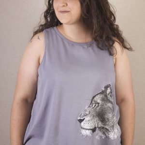 Camiseta mujer Leona de tirantes