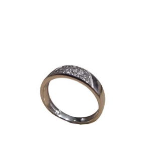 Anillo Oro Blanco Con Diamantes