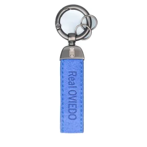 Llavero Real Oviedo Piel Azul