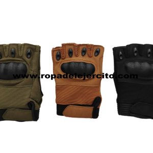 Guante airsoft protection dedo cortado Verde, Negro o Coyote
