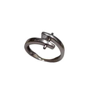 Anillo Oro Blanco Con Diamante