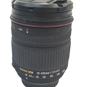 Sigma DC 18-200 1:3.5-6.3 62mm Para Nikon Objetivo Segunda Mano