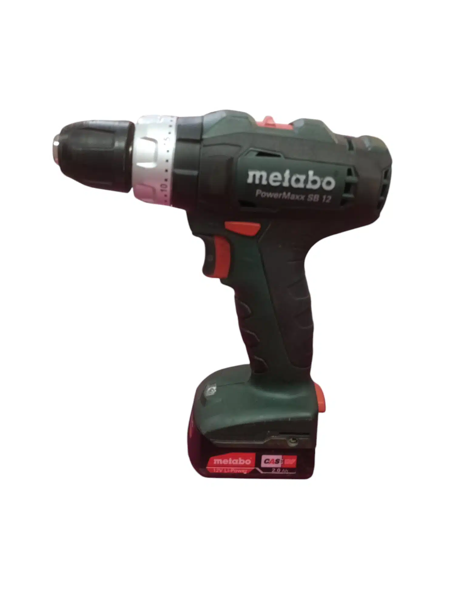 Metabo PowerMaxx SB 12 12V 2.0AH Taladro Atornillador Percutor Verde con 2 Baterías Segunda Mano - Imagen 4