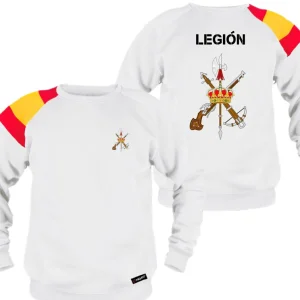 Sudadera BLANCA Con Bandera "LEGION"