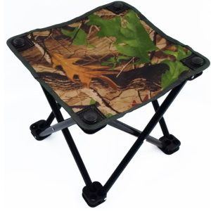 Banqueta Banco Plegable para Camping Camuflado Muy Estable