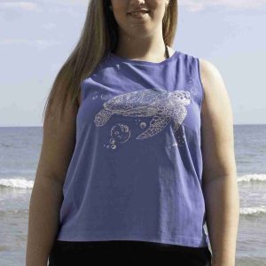 Camiseta mujer Tortuga marina de tirantes