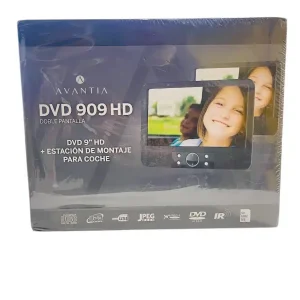Avantia DVD 909 HD Doble Pantalla 9″ + Estación de montaje para coche Reproductor de DVD