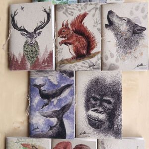 Libretas papel ecológico de animales y naturaleza