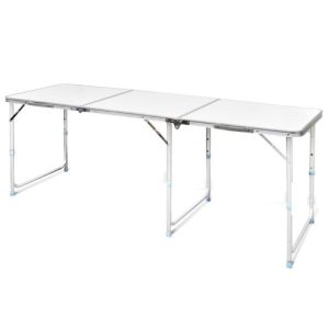 Mesa Plegable Aluminio 3 tramos 1.80×0.60×0.70cms Altura