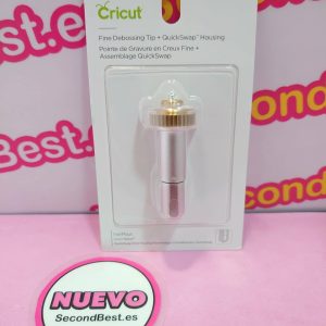 CRICUT 2006835 Punta Fina de Debossing 21 + Carcasa Quickswap Gris