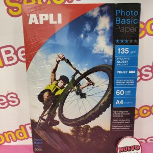 Apli Photo Basic 135g/m2 Din-A4 Paquete 60 Hojas Nuevo